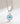 S925 sterling silver Blue Dancing Diamond Round Necklace real sterling silver chain with pendant cubic ziroconina diamond with chain Rachel Fine Jewelry