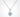 S925 sterling silver Blue Dancing Diamond Round Necklace real sterling silver chain with pendant cubic ziroconina diamond with chain Rachel Fine Jewelry