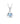 Necklace with Turquoise Blue Cubic Zirconia Diamond - Rachel Fine Jewelry