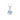 Necklace with Turquoise Blue Cubic Zirconia Diamond - Rachel Fine Jewelry